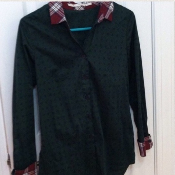 Mixed Print Button Down - Picture 3 of 4